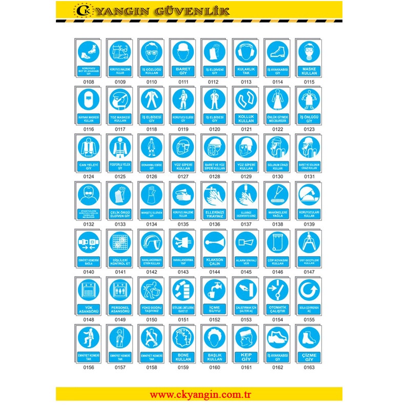 KİŞİSEL  KORUYUCU UYARI LEVHALARI
