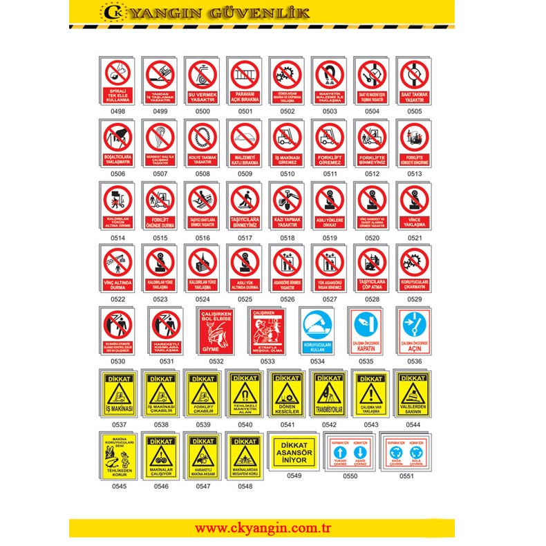 YASAK VE UYARI LEVHALARI